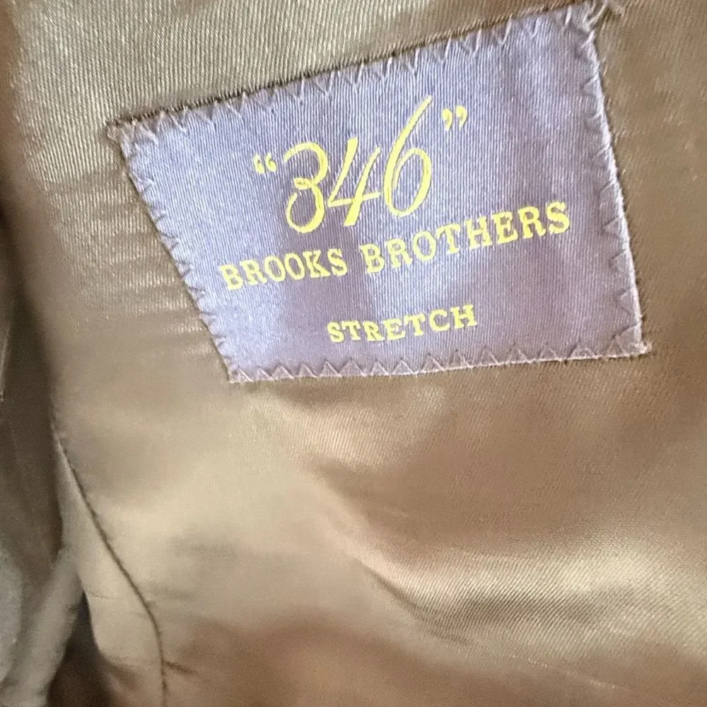 Brooks Brother 346 Men's Black Pinstripped Suit Blazer and Pants